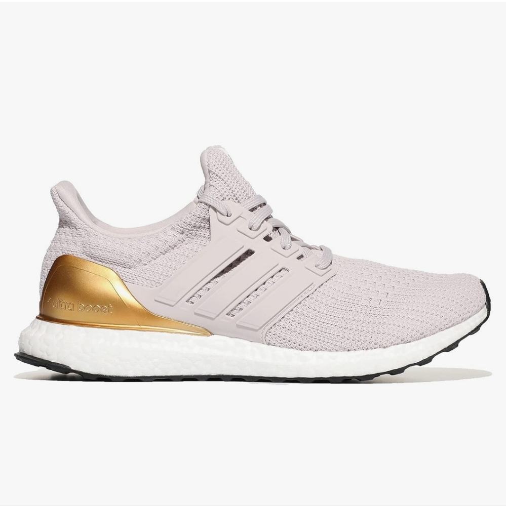 Adidas Women's Ultra Boost Gold and Cream purple Shoes 8